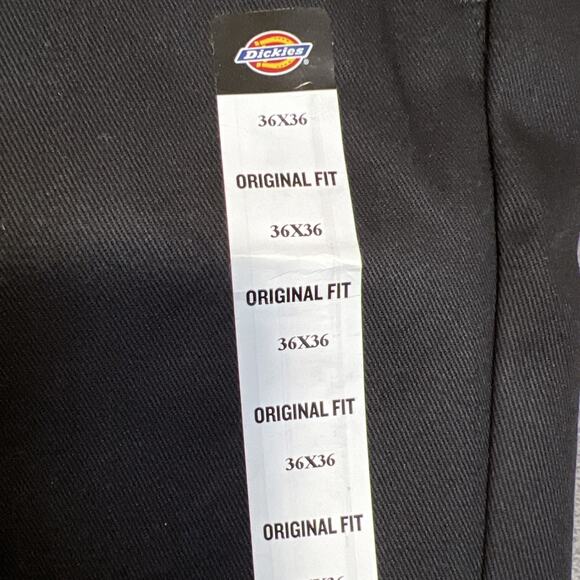 Dickies 874 Pants 36x36 Black Original Fit Work School Uniform Straight Leg NEW - Picture 3 of 11